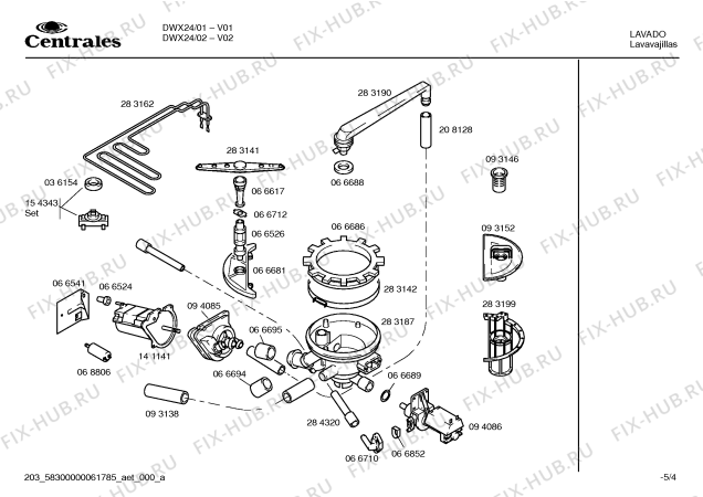 Схема №4 CG651S9II DOMO600 с изображением Столешница для посудомойки Bosch 00232818