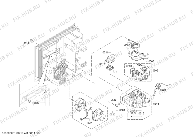 Взрыв-схема кофеварки (кофемашины) Bosch CTL636ES6 Serie 8 - Схема узла 05