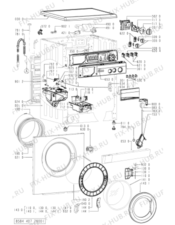 Схема №2 FL 1017 с изображением Переключатель (таймер) для стиральной машины Whirlpool 481228219646