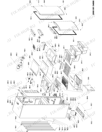 Схема №1 WBE3621 A+NFSMC с изображением Дверь для холодильной камеры Whirlpool 480132102947