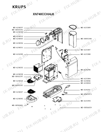 Схема №2 XN740CCH/4J0 с изображением Термостат для электрокофемашины Krups MS-624293