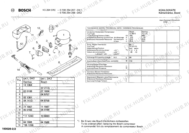 Взрыв-схема холодильника Bosch 0700254208 KS264SRC - Схема узла 02