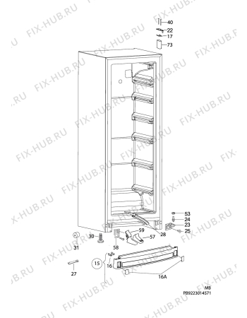 Взрыв-схема холодильника Electrolux EUF2906AOX - Схема узла C10 Cabinet