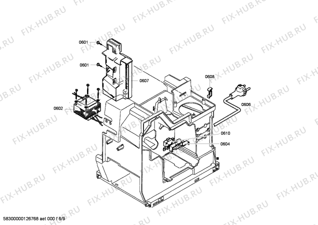 Схема №7 TK54F09 surpresso compact Extraklasse с изображением Труба для электрокофеварки Siemens 00607245