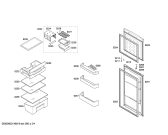 Схема №3 3FFE1042 с изображением Дверь морозильной камеры для холодильной камеры Bosch 00680201