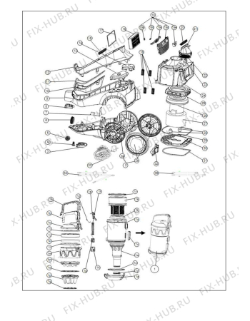 Схема №1 TO7920RP с изображением Электромотор для мини-пылесоса Aeg 4055303855