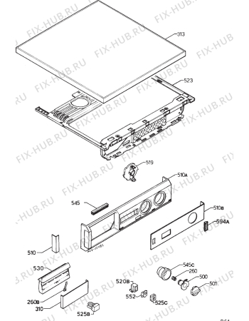 Взрыв-схема стиральной машины Zanussi FL853 - Схема узла Command panel 037