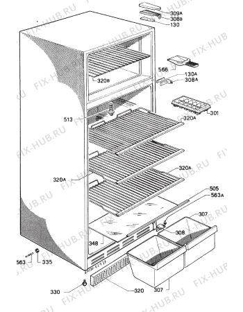 Взрыв-схема холодильника Electrolux TR1132 - Схема узла Housing 001