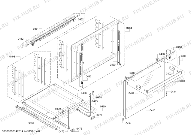 Взрыв-схема плиты (духовки) Bosch HEB23C154 - Схема узла 04