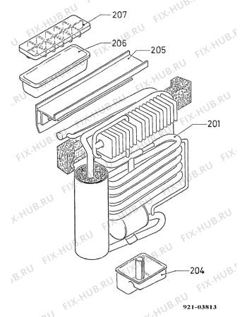 Взрыв-схема холодильника Electrolux RH200D - Схема узла Cooling generator