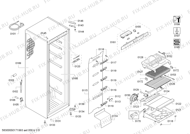Схема №3 3GF8601B с изображением Инструкция по эксплуатации для холодильника Bosch 00730633