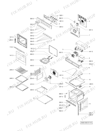 Схема №1 AKP756/WH/01 с изображением Панель для электропечи Whirlpool 481945358018