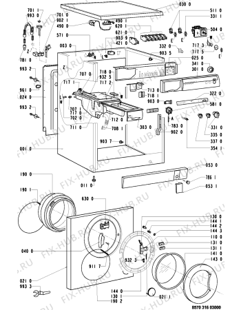 Схема №2 AWM 015 с изображением Вставка для стиральной машины Whirlpool 481945919494