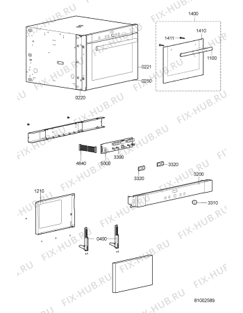 Схема №4 SLD 5360 IN с изображением Дверца для плиты (духовки) Whirlpool 481245059649