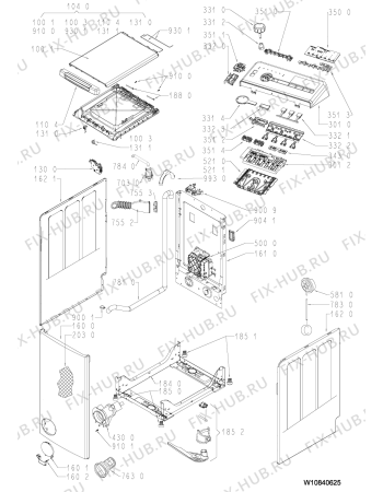 Схема №2 TDLR 60230 с изображением Декоративная панель для стиралки Whirlpool 481010822737