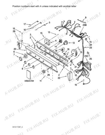 Схема №10 AWM 908 с изображением Запчасть для стиралки Whirlpool 481944019768