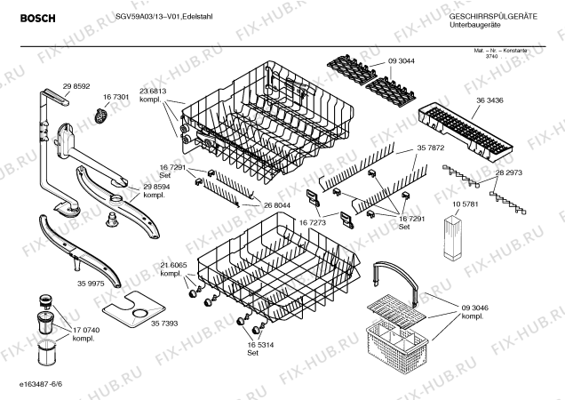 Взрыв-схема посудомоечной машины Bosch SGV59A03 - Схема узла 06