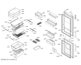 Схема №5 KGN57A01NE с изображением Дверь морозильной камеры для холодильной камеры Bosch 00687568