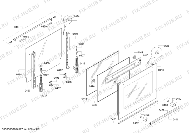 Схема №8 HGD85D223F с изображением Панель управления для плиты (духовки) Bosch 00744291