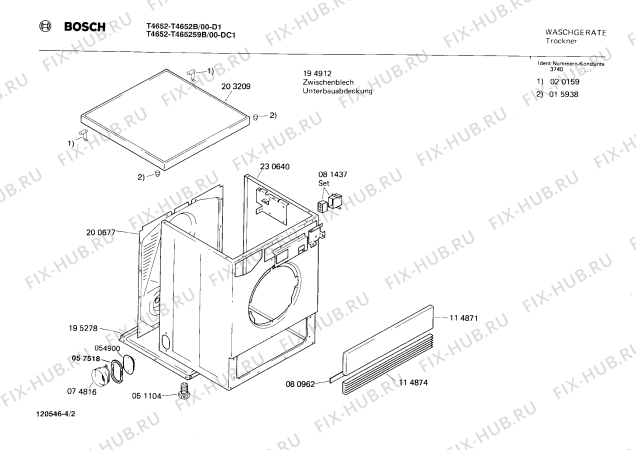 Схема №4 0728144088 T4652 с изображением Кнопка для электросушки Bosch 00027796