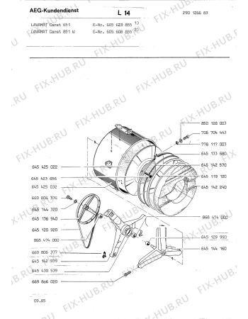 Взрыв-схема стиральной машины Aeg LAVC 851 W - Схема узла Section2