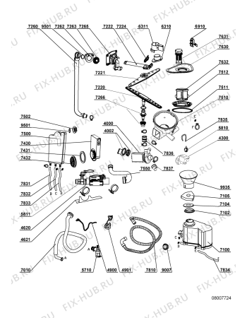 Схема №3 ADGI 992 FD с изображением Обшивка для электропосудомоечной машины Whirlpool 482000019044