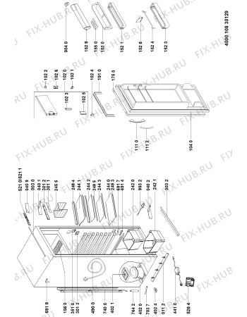 Схема №1 KVEE 10EliteA+++LH с изображением Дверка для холодильника Whirlpool 481010757487
