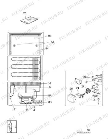 Взрыв-схема холодильника Rosenlew RJKL4150V - Схема узла C10 Cold, users manual