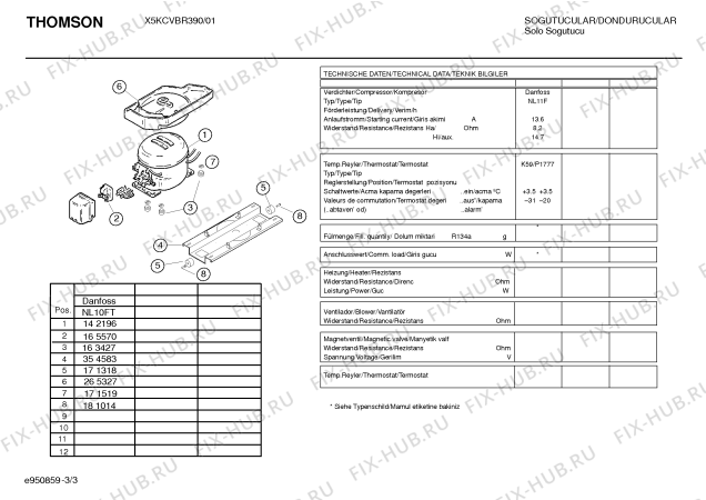 Взрыв-схема холодильника Brandt X5KCVBR390 - Схема узла 03