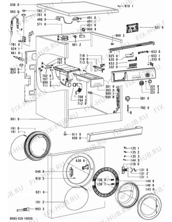 Схема №2 WA 5560 с изображением Декоративная панель для стиралки Whirlpool 480111102874