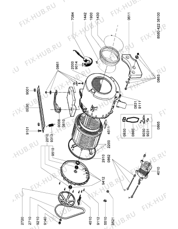 Схема №2 AWP 280 с изображением Обшивка для стиралки Whirlpool 481246469149