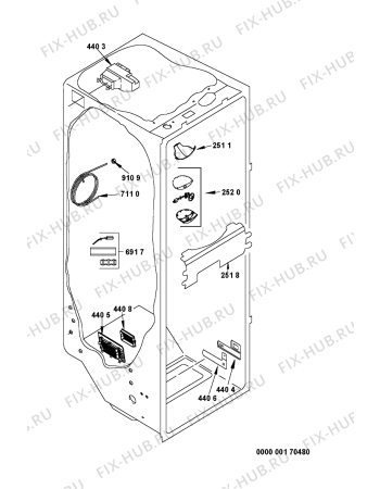Схема №11 KSDN 595 OP SW с изображением Обшивка для холодильника Whirlpool 481246049291