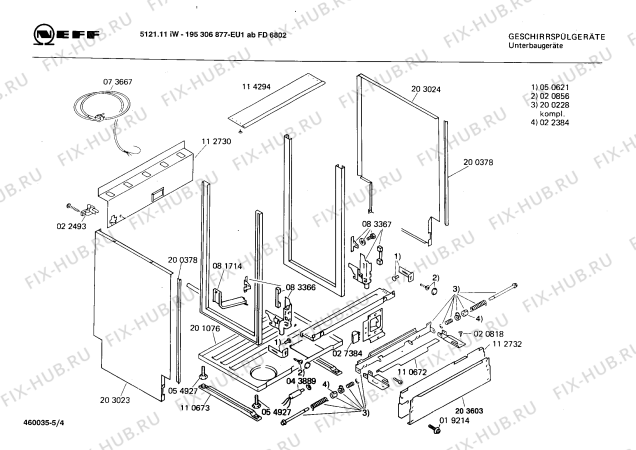 Схема №5 195306480 5121.11IW с изображением Переключатель для посудомоечной машины Bosch 00054957
