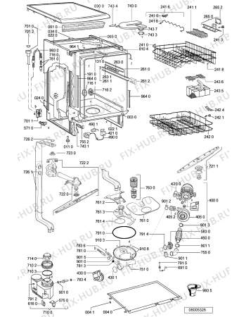 Схема №2 ADP 4650 WH с изображением Блок управления для посудомоечной машины Whirlpool 481221838402