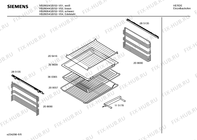Схема №5 HB28044GB с изображением Инструкция по эксплуатации для духового шкафа Siemens 00582593
