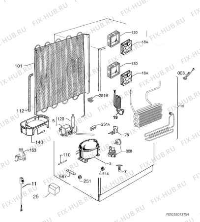 Схема №1 IKEF3083Z3 с изображением Кулер для холодильника Aeg 2425769045