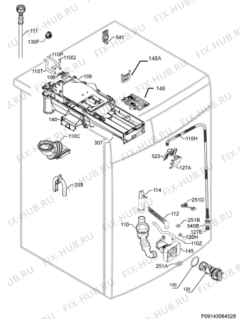 Взрыв-схема стиральной машины Rex Electrolux RWF129442W - Схема узла Hydraulic System 272