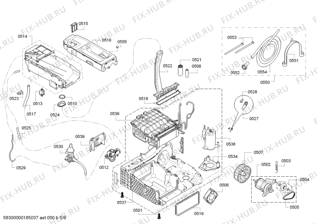 Взрыв-схема сушильной машины Bosch WTY88701AU HomeProfessional SelfCleaning Condenser - Схема узла 05