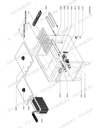 Схема №1 AGB 530/WP с изображением Крышка для плиты (духовки) Whirlpool 483286000164