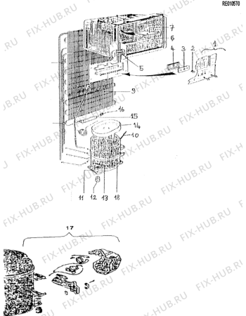 Взрыв-схема холодильника Indesit RG2325SLECO (F018637) - Схема узла