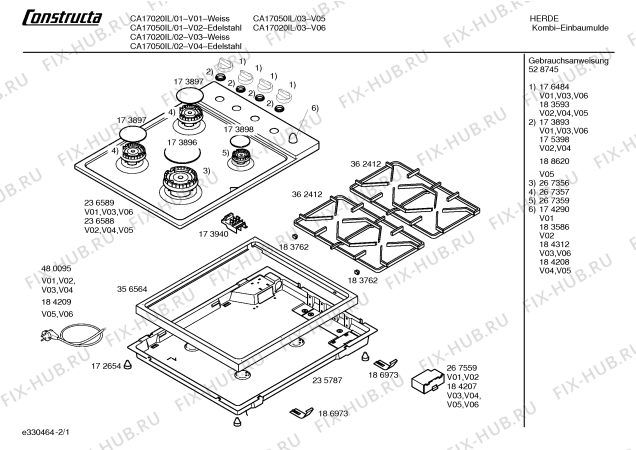 Схема №2 CA17050IL с изображением Крышка кнопки для плиты (духовки) Bosch 00183586
