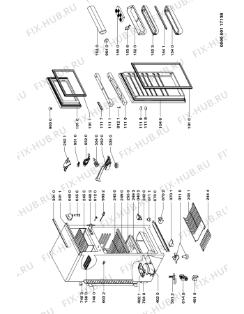 Схема №1 ART 757/H с изображением Дверца для холодильной камеры Whirlpool 481241618315