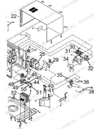 Схема №1 MO230DGW (663186, WD800B-923B) с изображением Часть корпуса для микроволновой печи Gorenje 116272