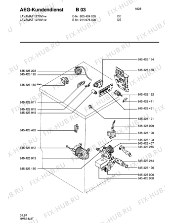 Взрыв-схема стиральной машины Aeg LAV1270 VI - Схема узла Electrical equipment