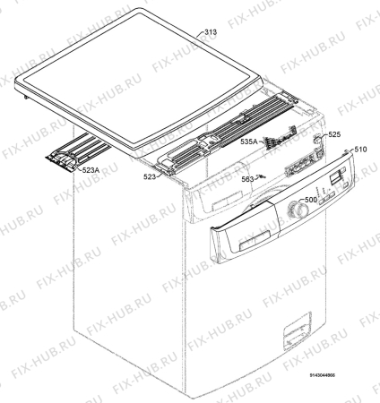 Взрыв-схема стиральной машины Zanussi ZWD12270S1 - Схема узла Command panel 037