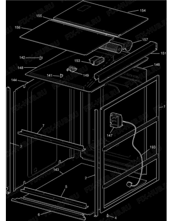 Взрыв-схема плиты (духовки) Aeg A90GATCGRN - Схема узла H10 Outer Frame