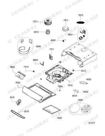 Схема №1 AKR 444 IX с изображением Электромодуль для вентиляции Whirlpool 481227018006