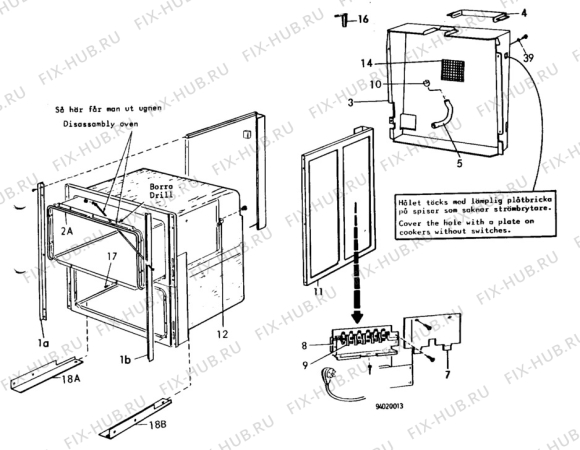 Взрыв-схема посудомоечной машины Electrolux CF6440 - Схема узла H10 Chassis