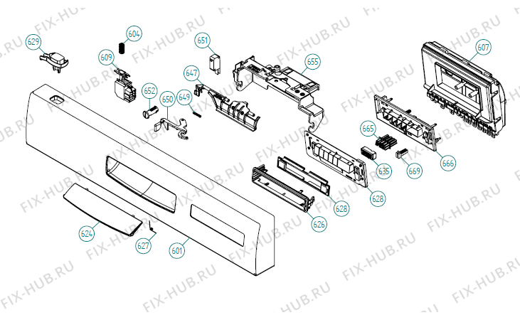 Взрыв-схема посудомоечной машины Asko D5152 XL FS CE   -White FS Soft (338847, DW70.5) - Схема узла 06