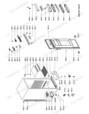 Схема №1 KRA 3000/1 с изображением Дверка для холодильника Whirlpool 481241619173